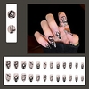 24pcs False Press On Nails Pointed Tip Glossy Fake Fingernails Dark Gothic Long False Nail Tips Full Cover Manicure Patch miniinthebox