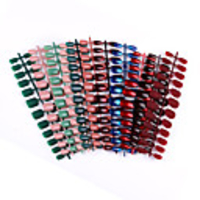 24pcs Plastics Ergonomic Design Durable Simple Basic Office / Career Daily Artificial Nail Tips for Finger Nail / Romantic Series