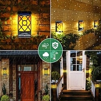 2/4pcs Solar Wall Lights Outdoor Wall Lamp LED Flame Light for Outdoor Courtyard Garden Landscape Decoration Lamp Household miniinthebox