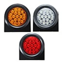 24V 19 LED Round Reflector Rear Tail Brake Stop Marker Lights Indicator For Car Truck Trailer