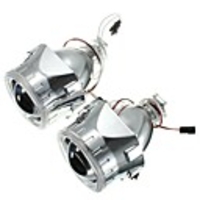 2.5 Inch H1/H4/H7 Bi-Xenon HID Projector Headlights Conversion Kit with Lens CCFL Angel Eyes Halo Ring Lights Shroud RHD