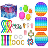 25 pcs Fidget Sensory Toy Set Stress Relief Toys Autism Anxiety Relief Stress Pop Bubble Fidget Sensory Toy For Kids Adults miniinthebox