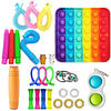 25 pcs Push Pop Bubble Sensory Fidget Toys Deformation Rope Toys Marbles Ball Autism ADHD Anxiety Therapy Toys Fidget Toys miniinthebox