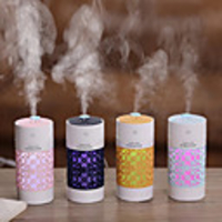 250ml Air Humidifier with LED Night Lamp Mini Fan Aroma Essential Oil Diffuser USB Fogger Mist Maker for Home Office Car