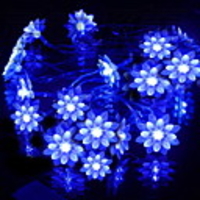 2.5M 20 Heads Blue Lotus LED String Light (Use Battery)(CIS-84040)