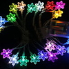 2.5M 20 Heads Seven Colors Snowflake LED String Light (Use Battery)(CIS-84013)