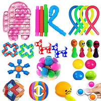 27 Pack Sensory Fidget Toy Set Box,  Stress Relief Anxiety Tools Bundle Figetget Toys Set for Adults,  Autistic ADHD Toys, Pop Its Desk Supplies, Class Rewards Fidgets Box miniinthebox