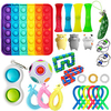 27 pcs Fidget Sensory Toy Set Stress Relief Toys Autism Anxiety Pop Bubble Fidget Toys For Kids Adults miniinthebox