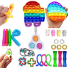 27 pcs Fidget Toys Push Pop Bubble Sensory Antistress Toy Pack Squishy Squishmallow Decompression Stress Reliver Toy For Adults Kids miniinthebox