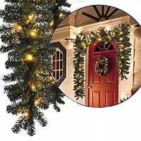 2.7M Christmas Artificial Garland Wreath Pine Tree DIY Hanging Ornament Christmas Tree New Year Fireplace Decoration