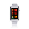28-LED 3-Color-Light Band Mens Fashion Wrist Watch(Silver)