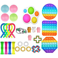 28 pcs Fidget Toys Anti Stress Toy Stretchy Strings Mesh Marble Relief Gift For Adults Children Sensory Antistress Relief Toys miniinthebox