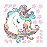 2828cm New Cartoon Stickers Unicorn Self Adhesive Wall Stickers Creative Children