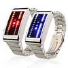29 LED 3 Line Arrayed Charming Couple Style Women Red LED Men Blue LED Wrist Watch