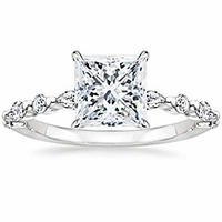 2ct 925 sterling silver ring princess cut solitaire cz engagement ring marquise amp; round halo promise ring for women size 7 miniinthebox
