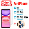 2in1 For iPhone 11 Pro Max Protective glass with Camera Lens Screen Protector IPhone11 11 Pro Tempered Glass