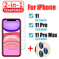 2in1 For iPhone 11 Pro Max Protective glass with Camera Lens Screen Protector IPhone11 11 Pro Tempered Glass
