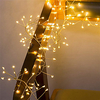 2M 100Leds Copper Wire LED String Lights Firecracker Fairy Garland Light for Christmas Window Wedding Party Warm White Decor AA Battery Operated (come without battery) miniinthebox