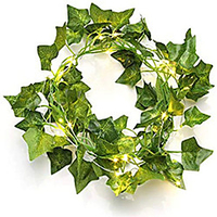 2m 20 LED Artificial Plants String Light Green Leaf Ivy Vine Fairy Maple Leaves Garland DIY Hanging Decoration for Wedding Home 1pc 2pcs 4pcs