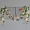 2M 20LEDs New Begonia Leaf LED String Lights Battery Operated Fairy Lights Holiday Christmas Wedding Living Room Garden Decoration Light (Come Without Battery)