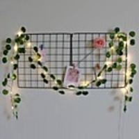 2M 20LEDs New Begonia Leaf LED String Lights Battery Operated Fairy Lights Holiday Christmas Wedding Living Room Garden Decoration Light (Come Without Battery)