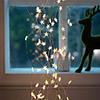 2M 5 Branch 100LEDs Vines Branch LED Star String Fairy Light For Xmas New Year Holiday Party Decor Flexible Branch Lights Yard Garland Decoration Warm White Lighting AA Battery Power