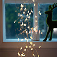 2M 5 Branch 100LEDs Vines Branch LED Star String Fairy Light For Xmas New Year Holiday Party Decor Flexible Branch Lights Yard Garland Decoration Warm White Lighting AA Battery Power
