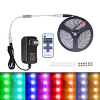 2M 5M Waterproof LED Light Strips Tiktok LED Strip Lights 5050 120 LEDs SMD Warm White White Multicolor with 11key RF Dimming Controller and Adapter Kit miniinthebox