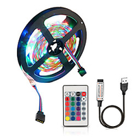 2M LED Light Strips Flexible Tiktok Lights 5V USB Powered SMD 120 X 2835 8mm Color with 24 Keys IR Remote Control for TV Background Lighting PC Notebook Home Decoration miniinthebox