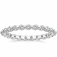 2mm 925 sterling silver wedding band round cubic zirconia full eternity stackable engagement ring for women size 4.5