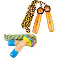 2Pack Kids Jump Rope Adjustable Jumping Skipping Rope with Cute Wood Handle for Exercise Kidergarten School Physical Education Gym Glass(LionLog) miniinthebox