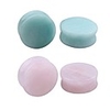 2pairs rose quartz aventurine organic stone ear plugs gauges tunnel expanders stretcher gauges piercings jewelry (1/2(12mm))