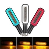 2Pc LED Turn Signal Light Motorcycle Stop Signal DRL Flowing Water Flashing 2 in 1 Blinker Indicator Tail Lamp Universal Brake miniinthebox