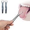 2PC Useful Tongue Scraper Stainless Steel Oral Tongue Cleaner Medical Mouth Brush Reusable Fresh Breath Maker