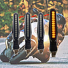 2Pcs 24 LEDS Turn Signals Light for Motorcycle Tail Flasher Flowing Water Blinker Bendable Motorcycle Flashing Lights