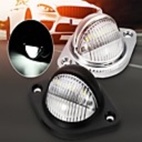 2Pcs License Plate Light 3 LEDs 10-30V Rear Tail Licence Number Plate Light Lamp led aisle lighting for Trailer Truck Lorry Van 4000K