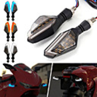 2Pcs Motorcycle LED Turn Signal Lights For Cruiser Honda Kawasaki BMW Yamaha Motorcycle Blinker Front Rear Signal Lamp 12V 22LED Lights