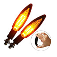 2Pcs 0.3W 12V Relay Flowing Flashing 24LED Blinker Turn Signal Light Motorcycle E24 Built