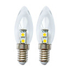 2pcs 1 W LED Candle Lights 60 lm E14 7 LED Beads SMD 5050 Warm White White 180-240 V