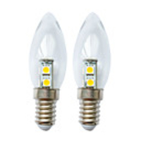 2pcs 1 W LED Candle Lights 60 lm E14 7 LED Beads SMD 5050 Warm White White 180-240 V