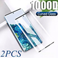 2PCS 100D Curved Tempered Glass For Samsung Galaxy S20 Ultra S20 Plus S20 Screen Protector For Samsung Note 10 Pro Note 10 9 8 Samsung Galaxy S10 Lite S10 9 8 Plus