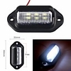 2pcs 12-24V 6LED License Plate Light Lamp Bulbs Number Plate Light for Motorcycle Boats Aircraft Trailer RV Truck White