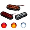 2Pcs 12V 0.6W 2 Oval Oblong Surface Mount LED Brake Stop Turn Tail Light Trailer Truck RV Sealed