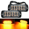2Pcs 12V 12 LED Light Bar Amber Car Truck Side Marker Light Turn Light Bar Indicators Lamp Hazard Beacon Warning Lamp