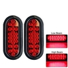 2Pcs 12V 24 LED Oval Truck Trailer Stop Turn Tail Brake Light Side Marker Lamp Trailer Truck Lamp Red Light