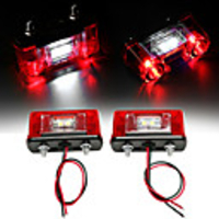 2pcs 12V-24V LED Number License Plate Light Lamp for Car Trunk Trailer Lorry Waterproof License Plate Light Exterior Accessories