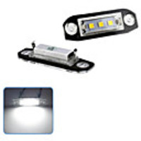 2Pcs 1.5W 12V 6500K Led License Plate Light For Volvo S80 Xc90 S40 V60 Xc60 S60 C70 V50 Xc70 V70