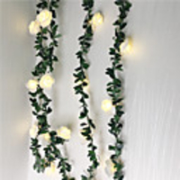 2pcs 1pc 10 20 40leds Rose Flower led Fairy String Lights 1.5m 3m 6m Battery Powered Wedding Valentine