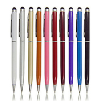 2pcs 2 In 1 Capacitive Pen Metal Coloful Touch Screen Pen Stylus Pens Ballpoint Pen for Smart Phone Ipad Tablet miniinthebox