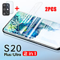 2PCS 2 in1 Soft Screen Protector For Samsung Galaxy S20 Glass Protective S20 Ultra S20 Plus Film Hydrogel Camera Lens